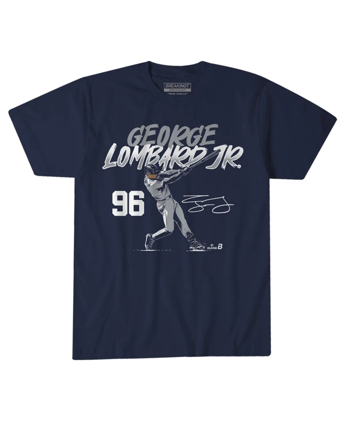 New York Yankees Slugger Swing Number Screen-Print Slim Fit T-Shirt by Breakingt