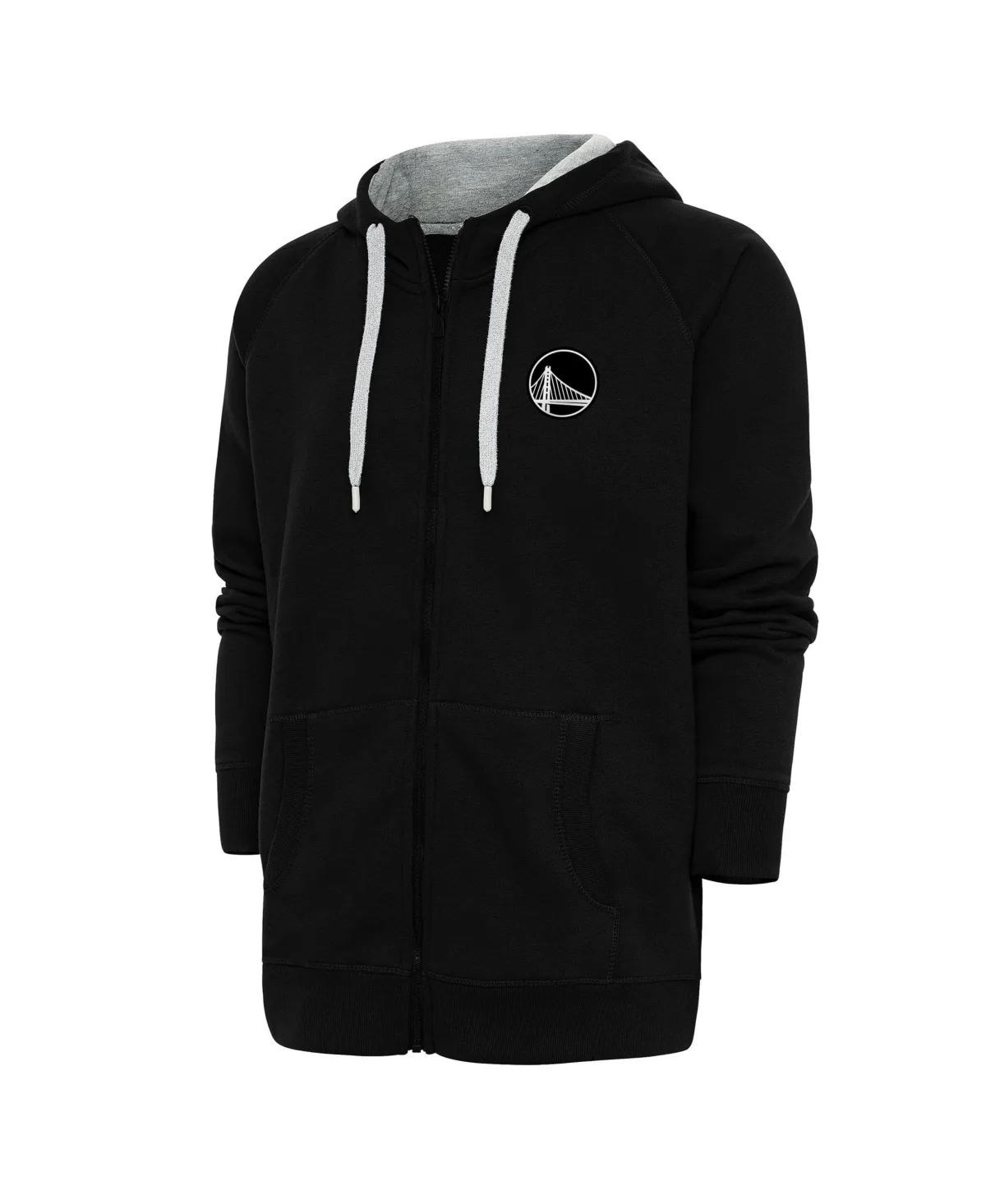 State Warriors Metallic Logo Victory Raglan Full-Zip Hoodie by Antigua