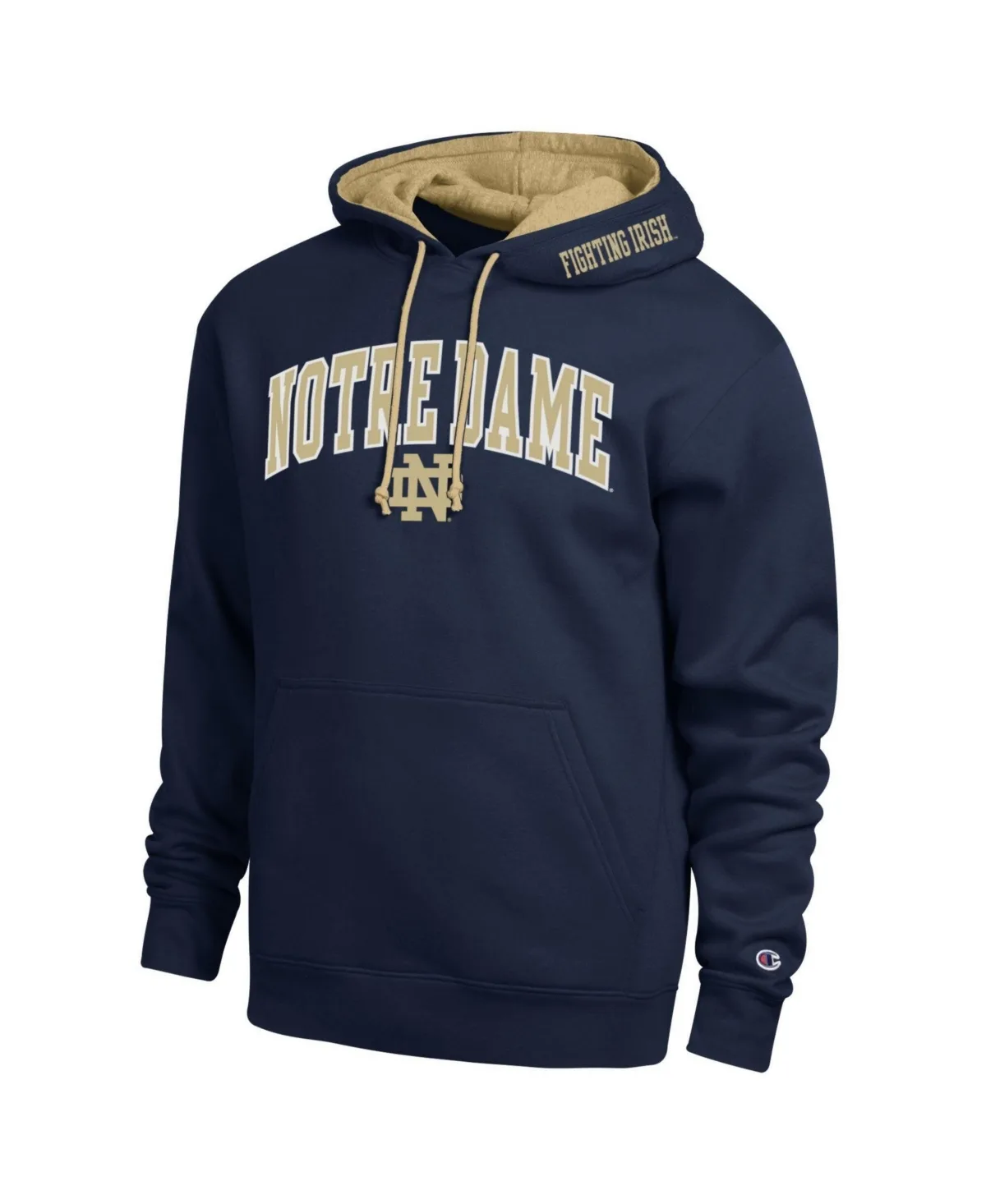 Notre Dame Fighting Irish Arch Tackle-Twill Hooded Graphic Hoodie by Champion