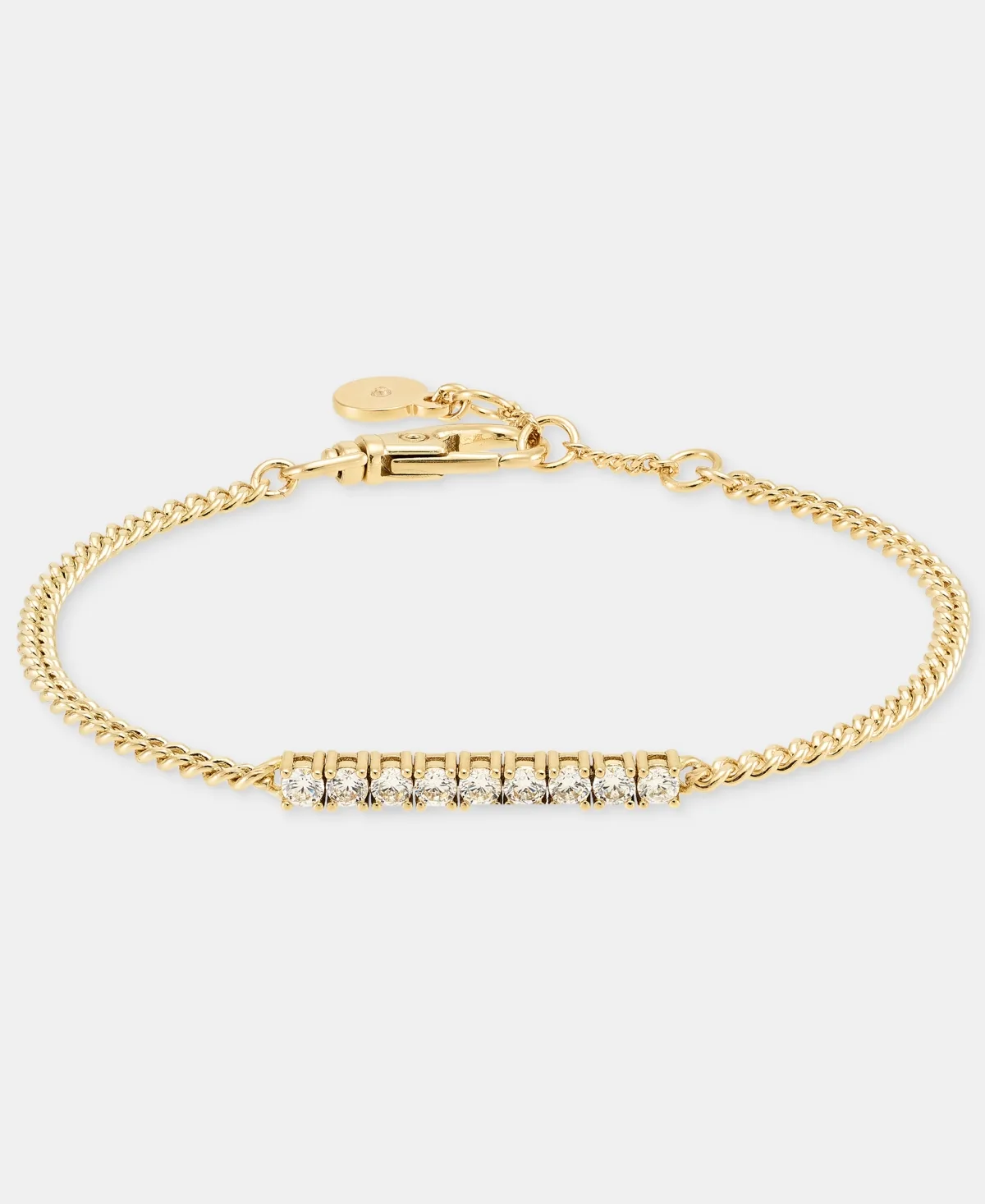 Gold-Tone Crystal Tennis Adjustable Bracelet by DKNY