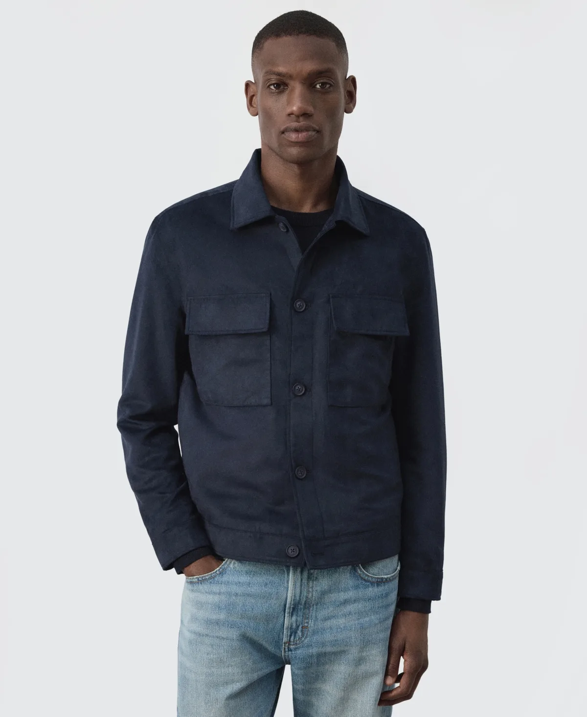Joan Suede-Effect Shirt Jacket by Mango