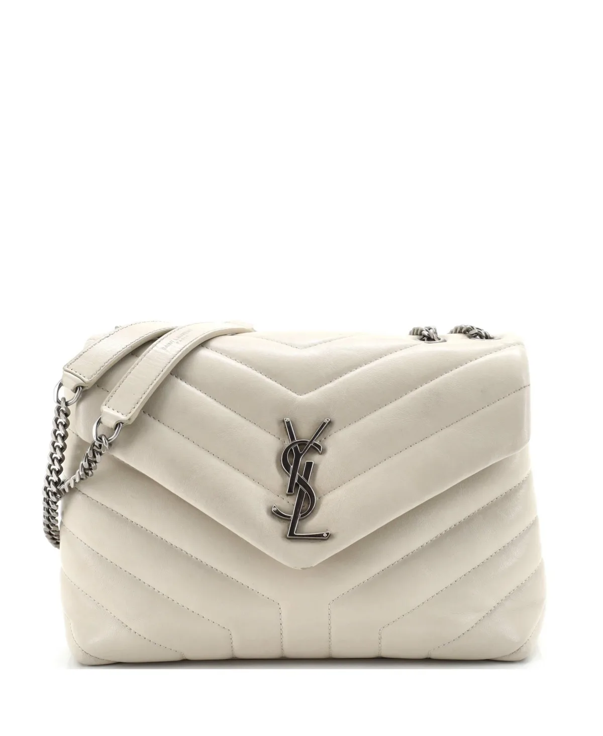 Pre-Owned Saint Laurent Small Loulou Shoulder Bag Matelasse Chevron Leather
