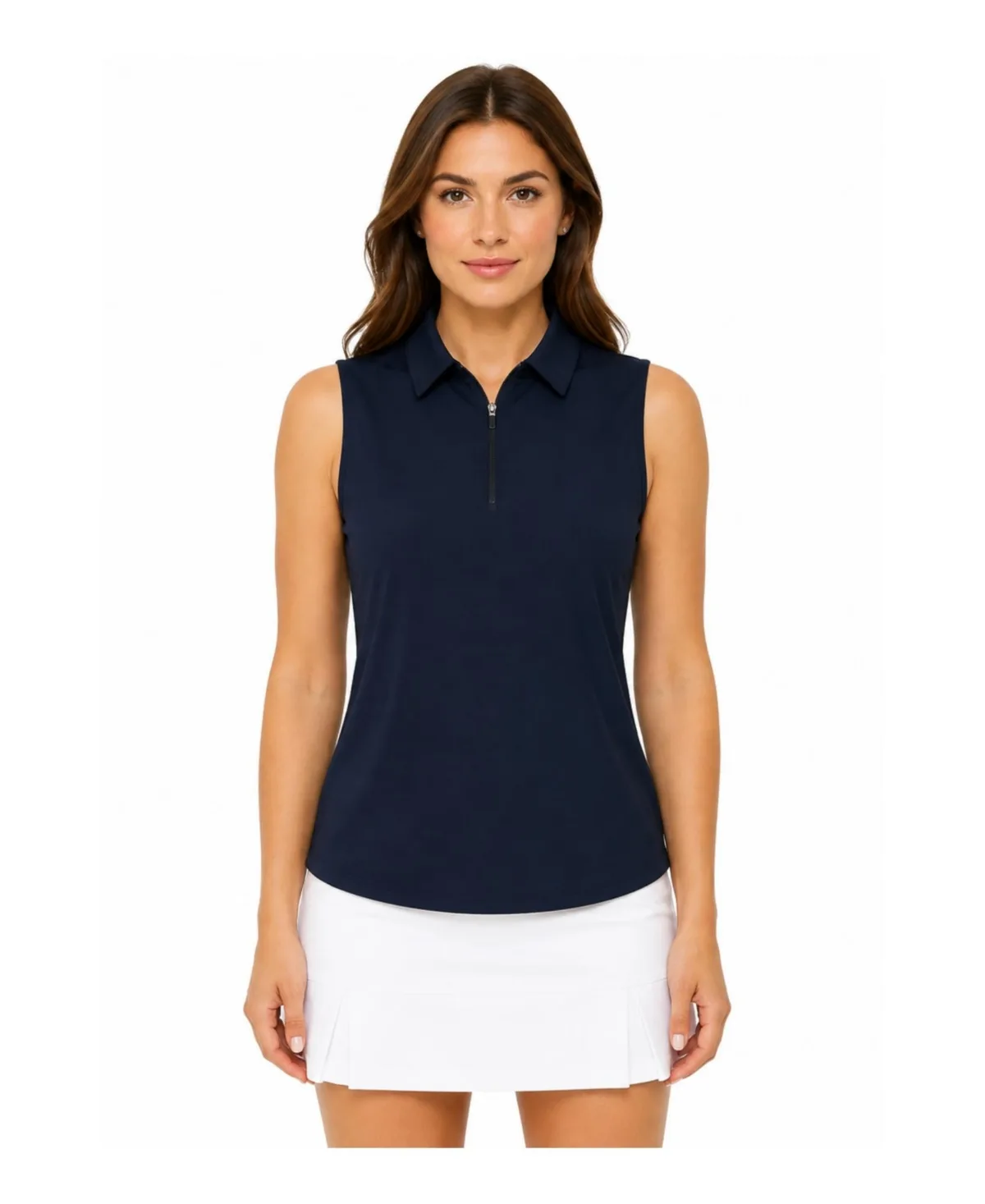 Sleeveless Semi-Fitted Golf Polo