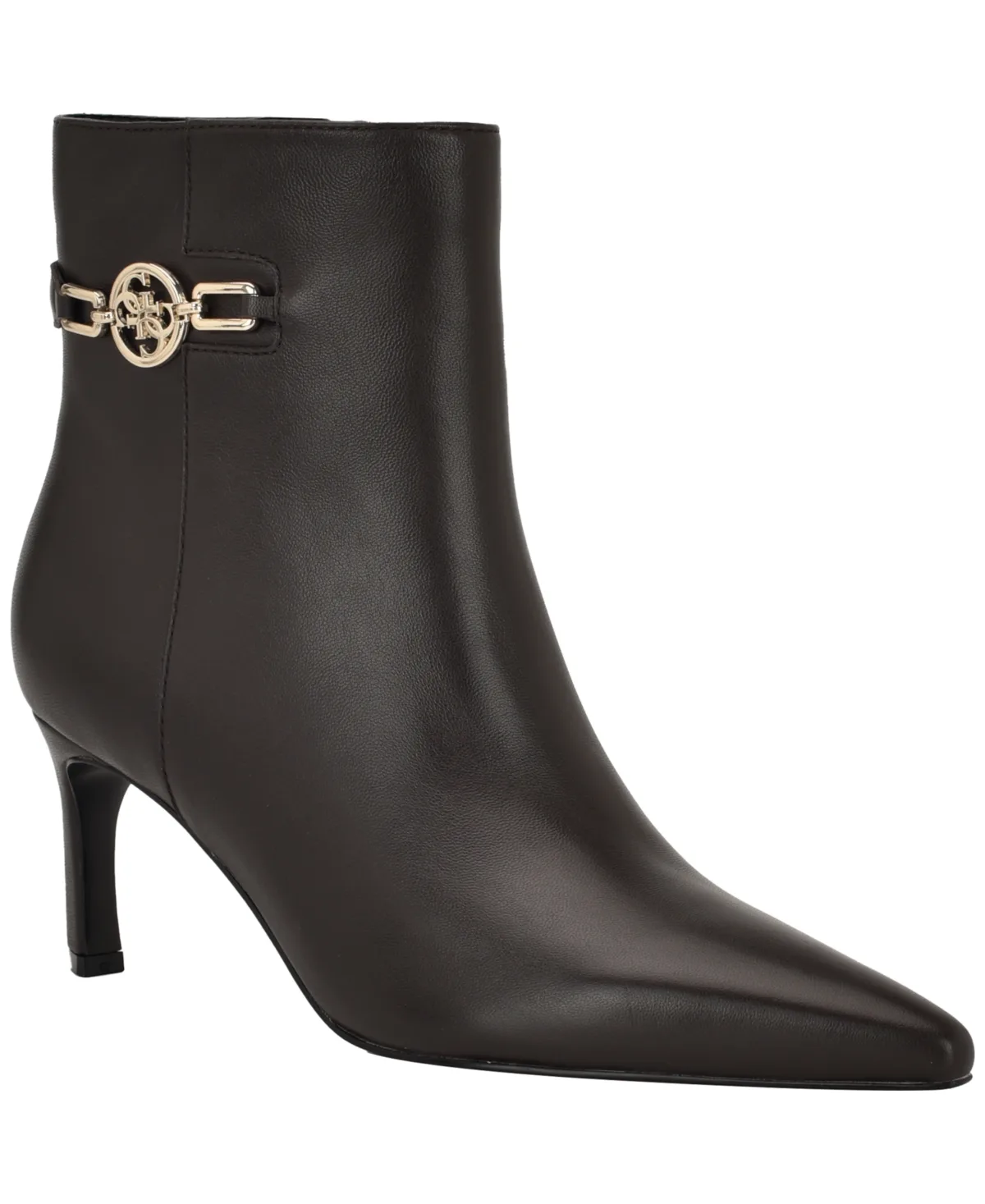 Paislie Pointed Toe Zipper Stiletto Booties by GUESS