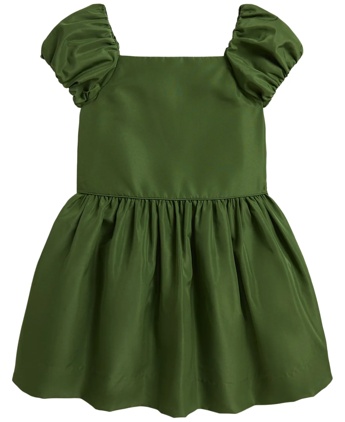 Taffeta Fit-and-Flare Square Neckline Dress by Polo Ralph Lauren