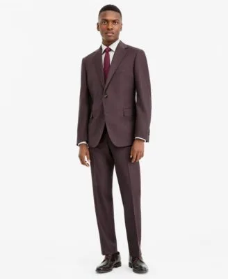 Modern Fit Bordeaux Wool Suit Separates by The Mens Store