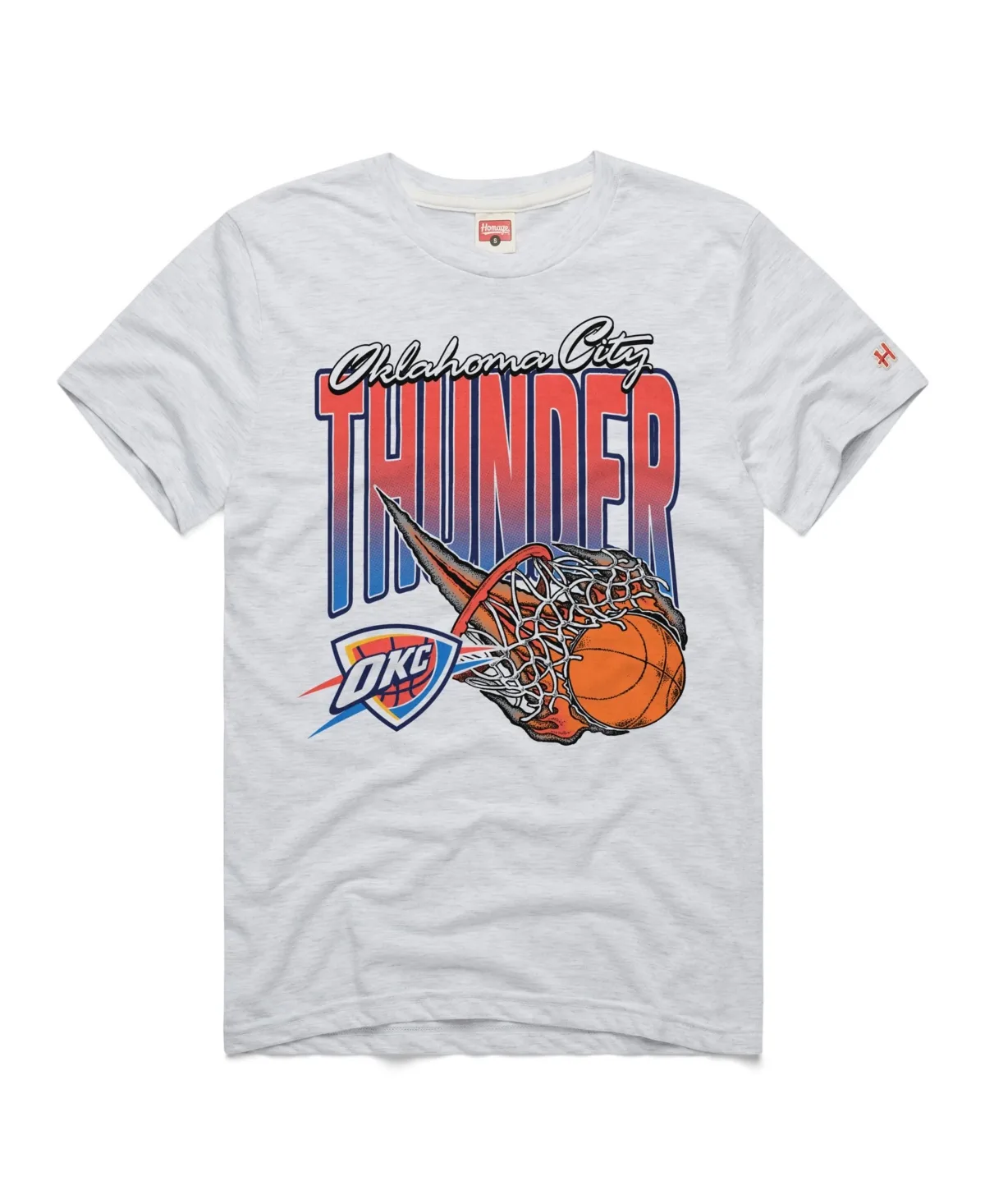 Homage Oklahoma City Thunder on Fire Tri-Blend T-Shirt