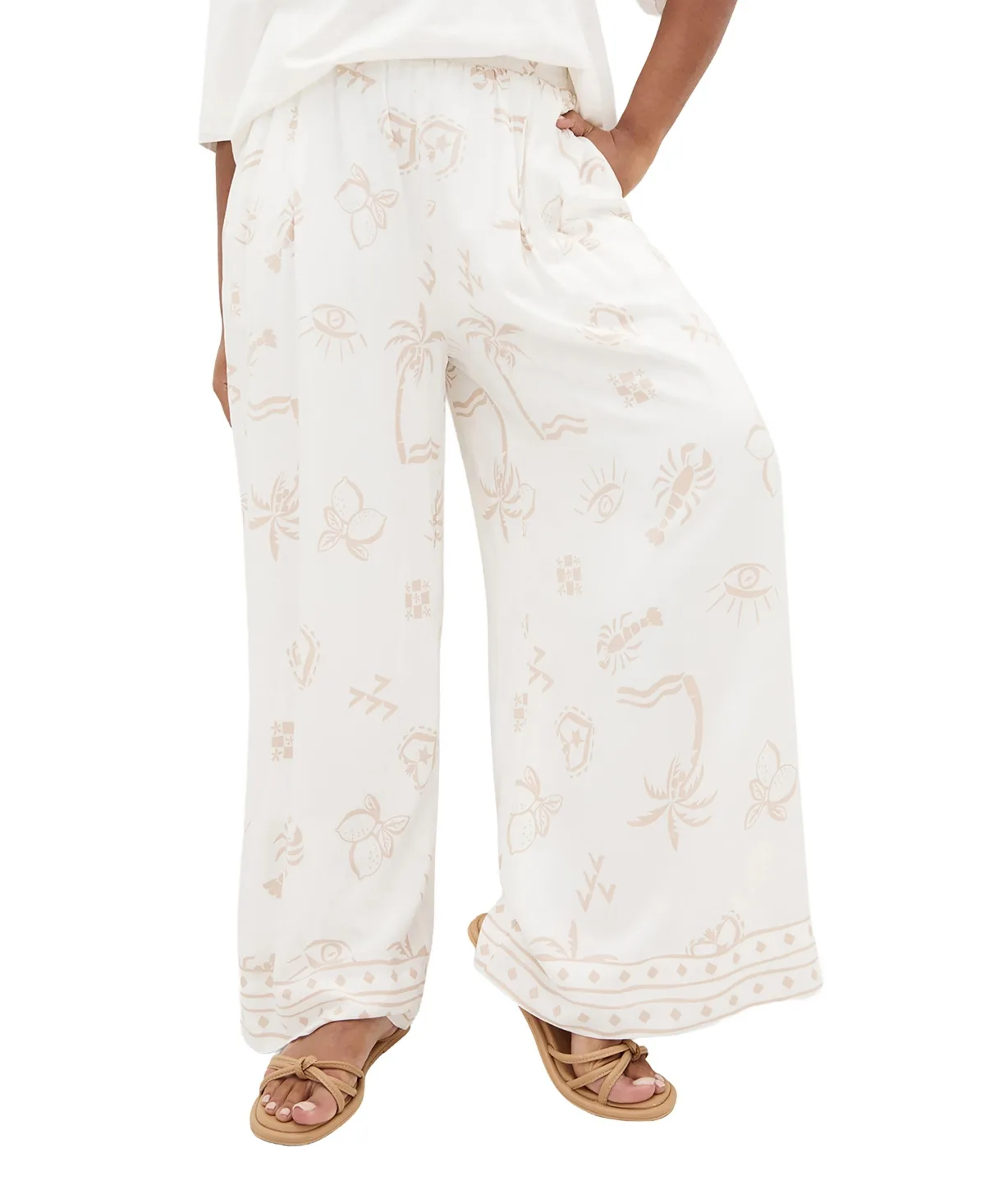 Alessia High-Rise Wide-Leg Pull-On Pants by City Chic