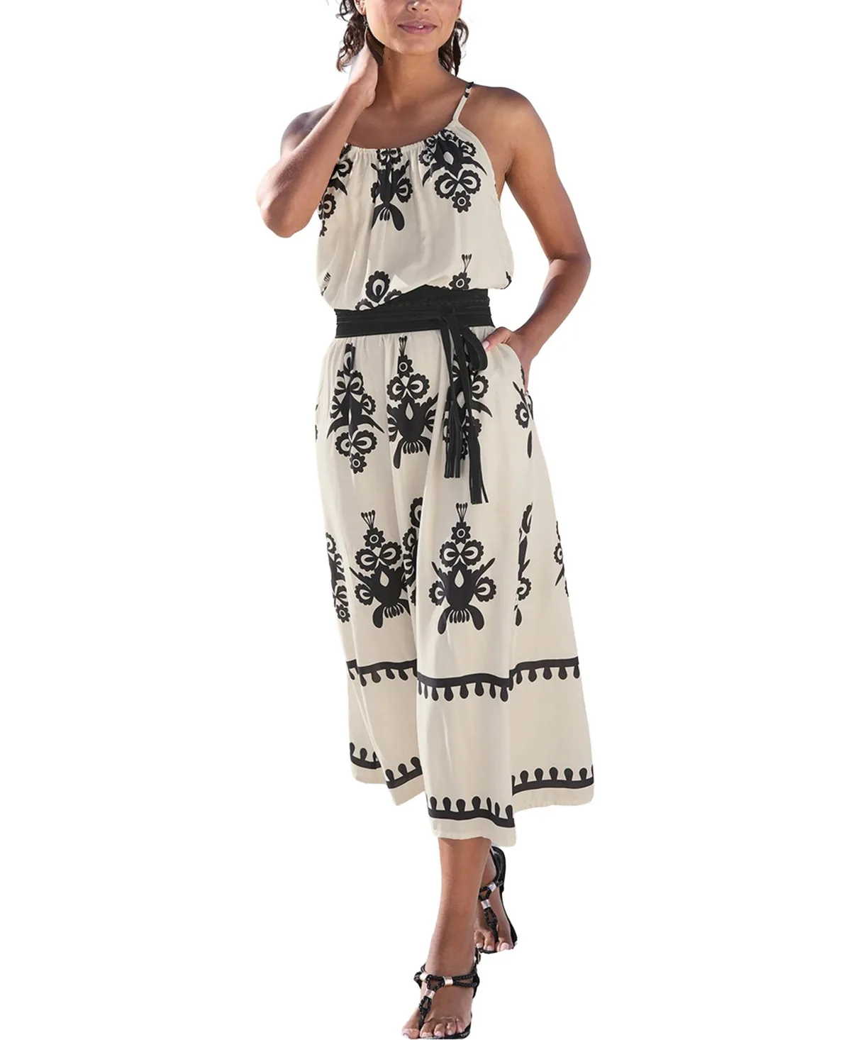 Ornamental Print Dress by Lascana