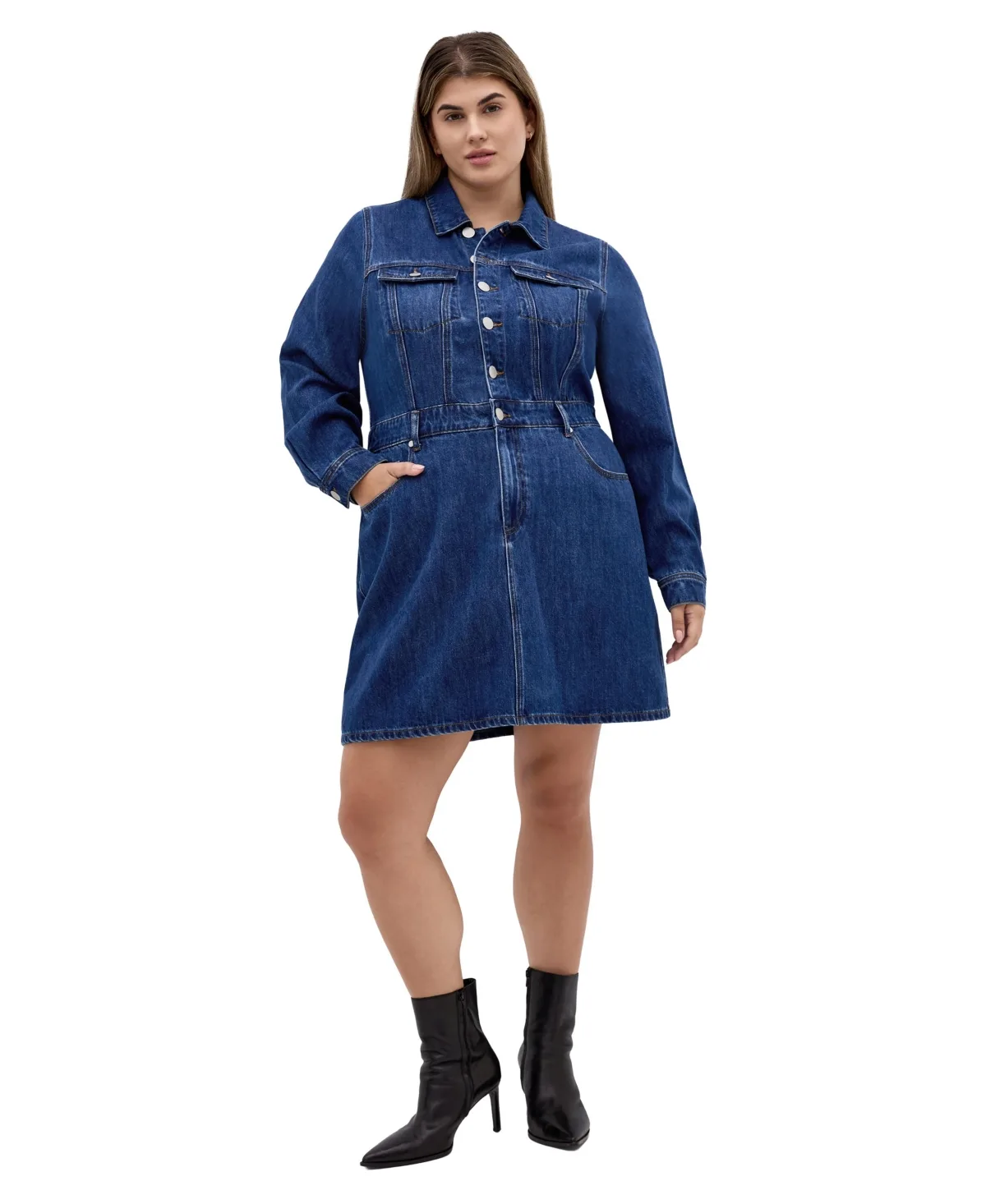 Liora Denim Mini Dress by City Chic