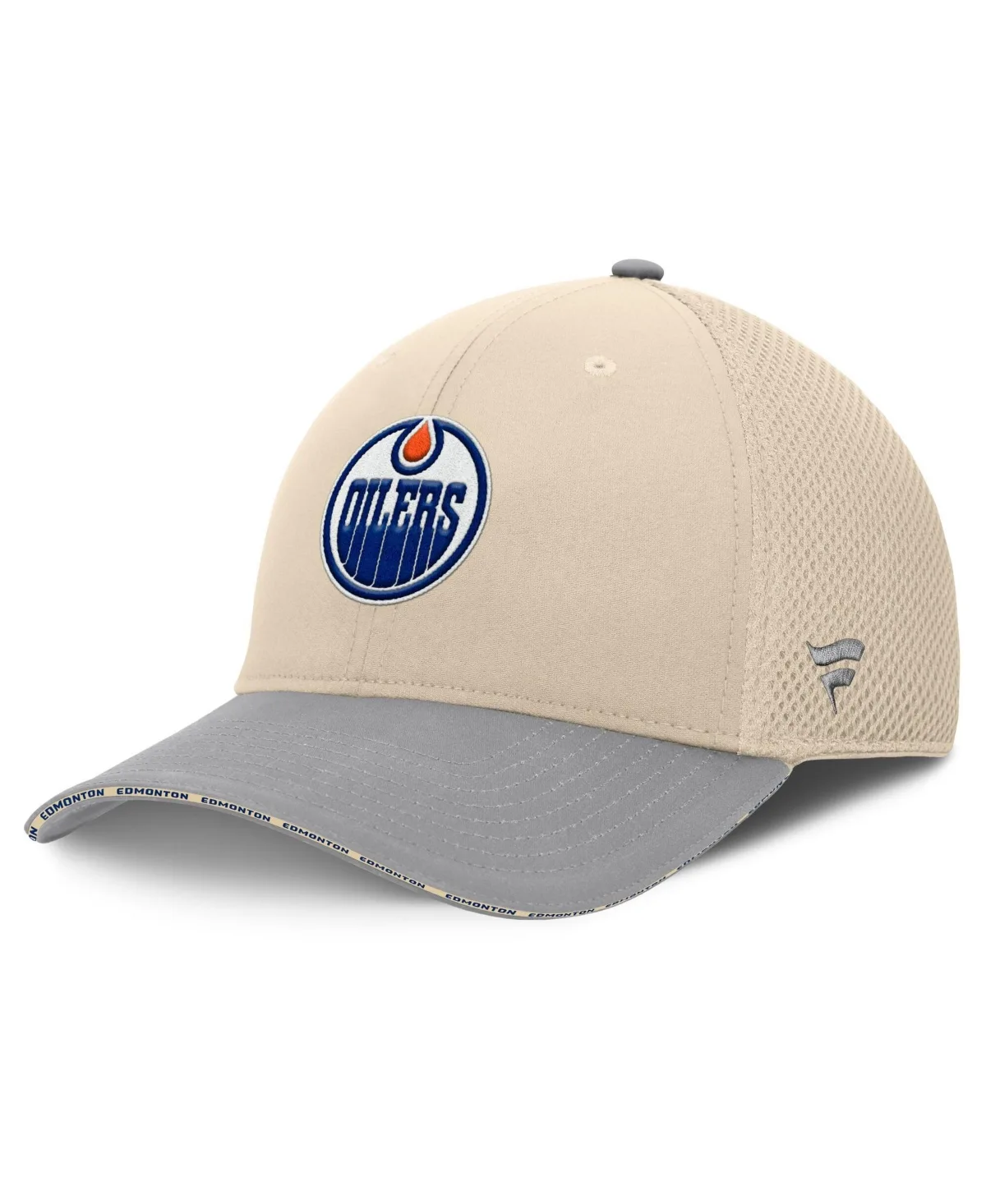Edmonton Oilers Stretch Fit Low Crown Fundamentals Span Baseball Cap by Fanatics