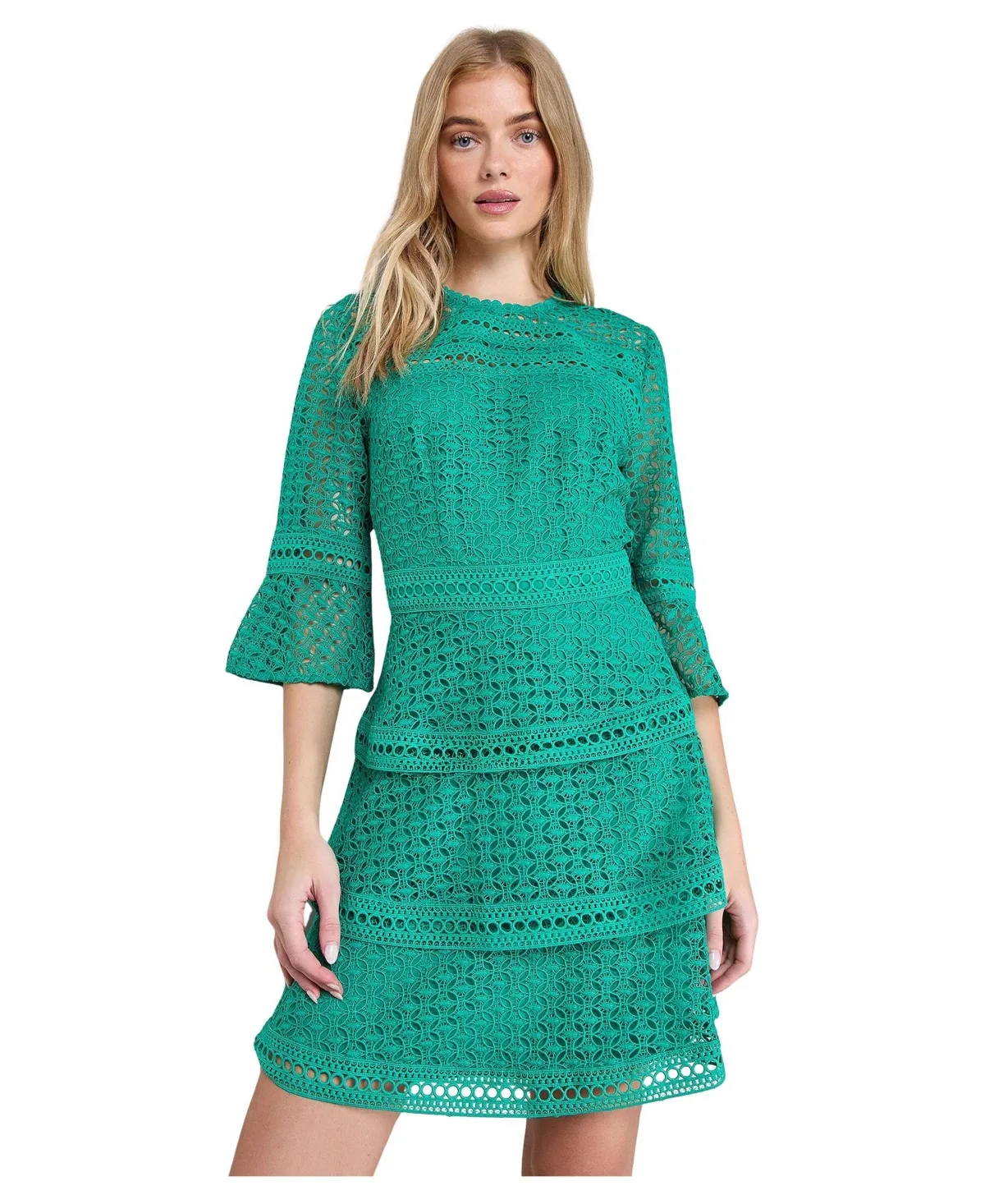 Lace Trim Detail Sleeved Mini Dress by Oasis