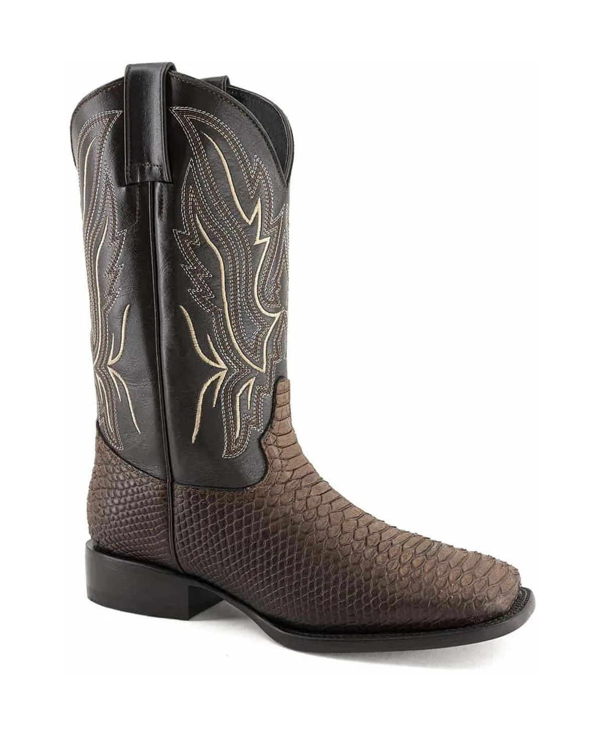 Square-Toe Block-Heel Western Boots by Forastero