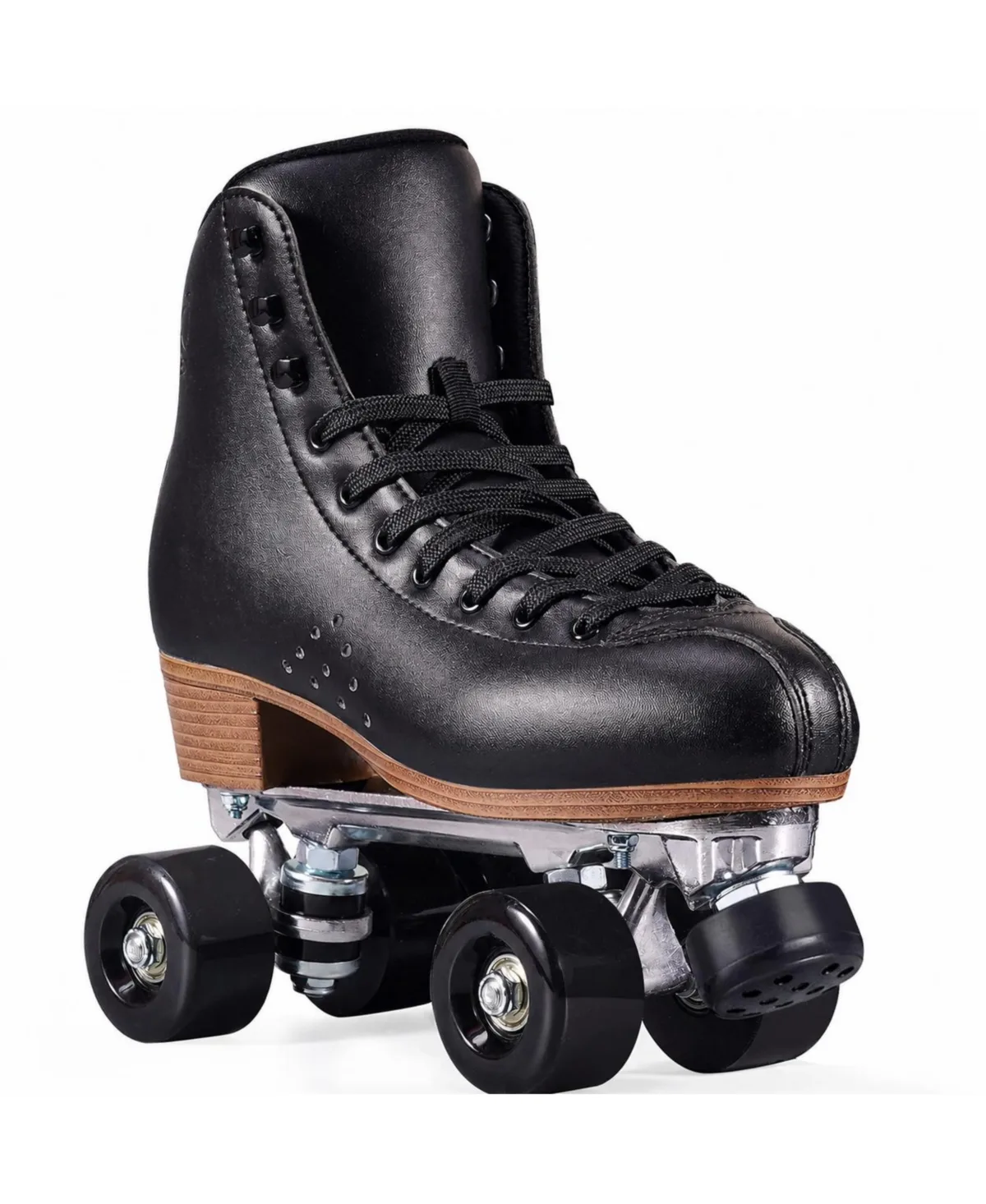 Deluxe Double Row Quad Skates Classic High Top Microfiber Leather Outdoor Indoor Skates by Magicorange