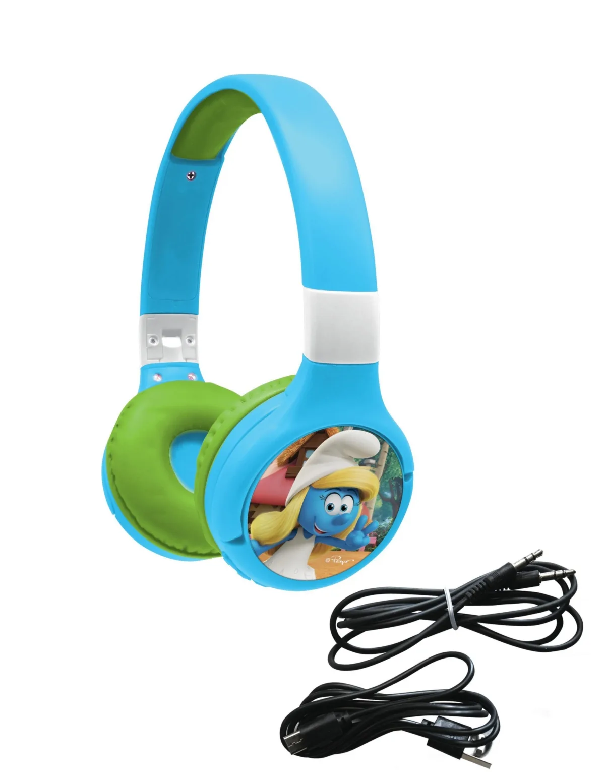 Smurfs HPBT010SF 2-In-1 Bluetooth/Wired Microphone Foldable Over-Ear Headphones by Smurfs