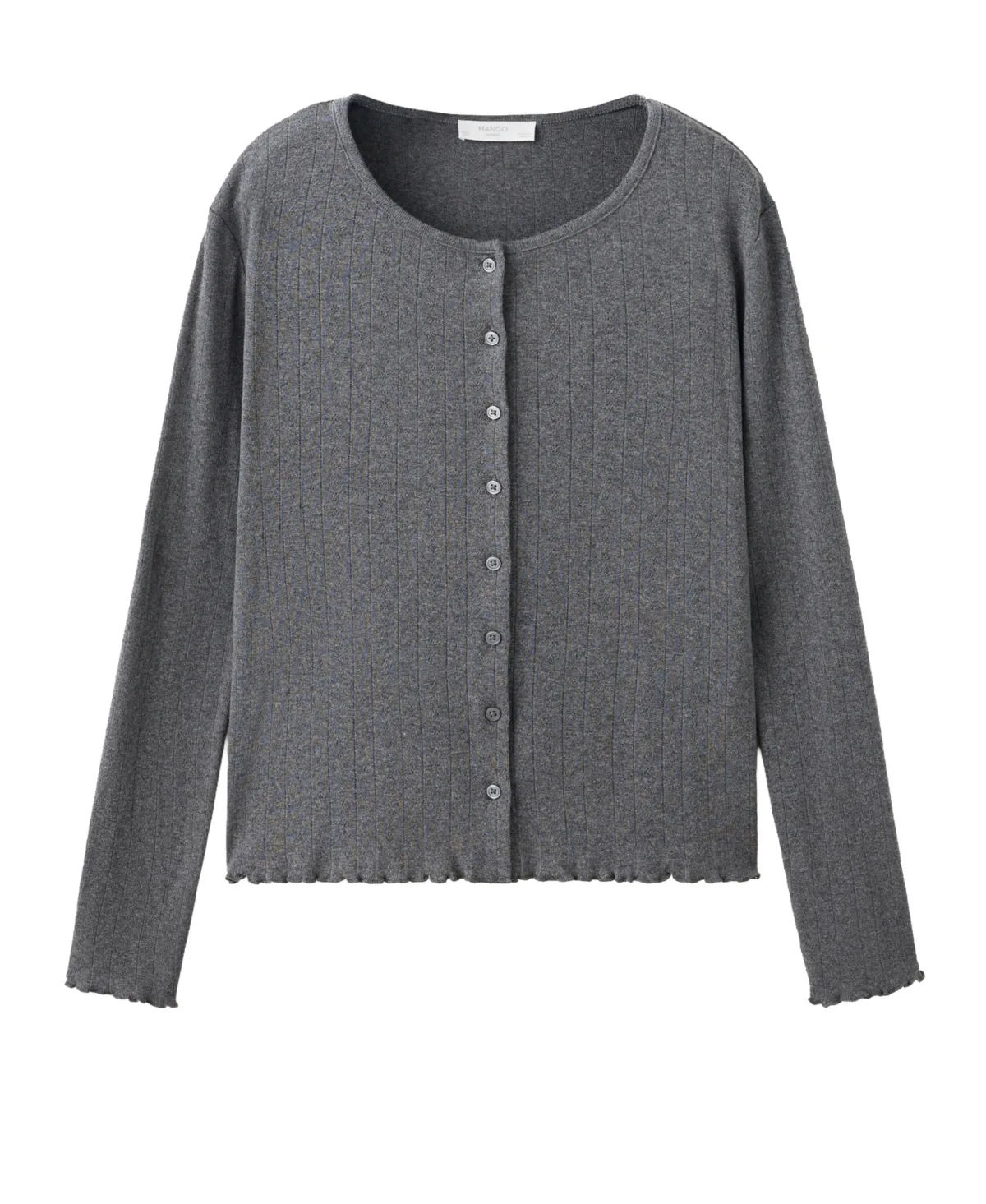 Open-Knit Long-Sleeve Cotton Pajama Cardigan by Mango