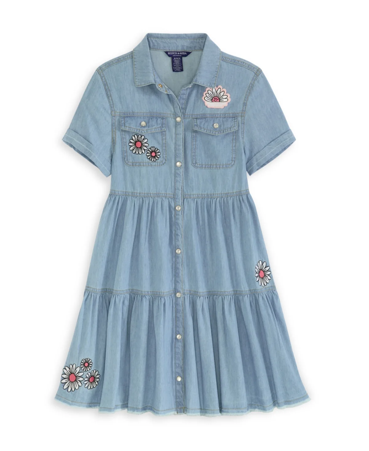 Short Sleeve Lightweight Denim Dress by Scotch & Soda