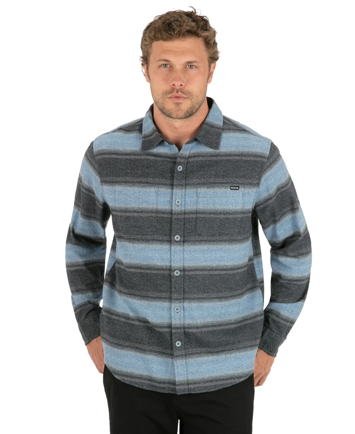 Eugene Stripe Flannel Long-Sleeve Shirt