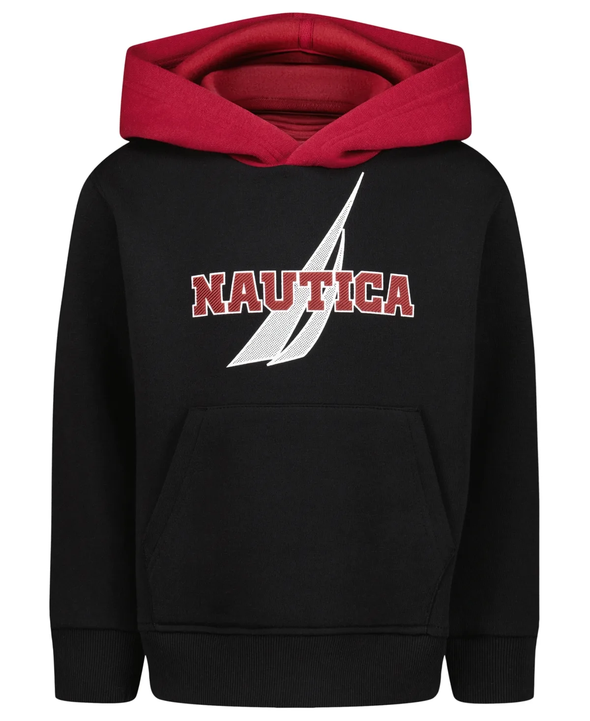 Contrast Hood Fleece Kangaroo Pocket Pullover Hoodie by Nautica