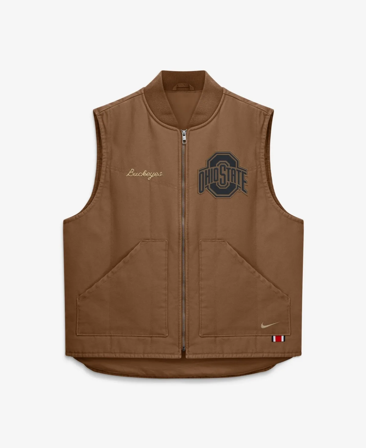 Ohio State Buckeyes Academic Padded Full-Zip Vest by Nike