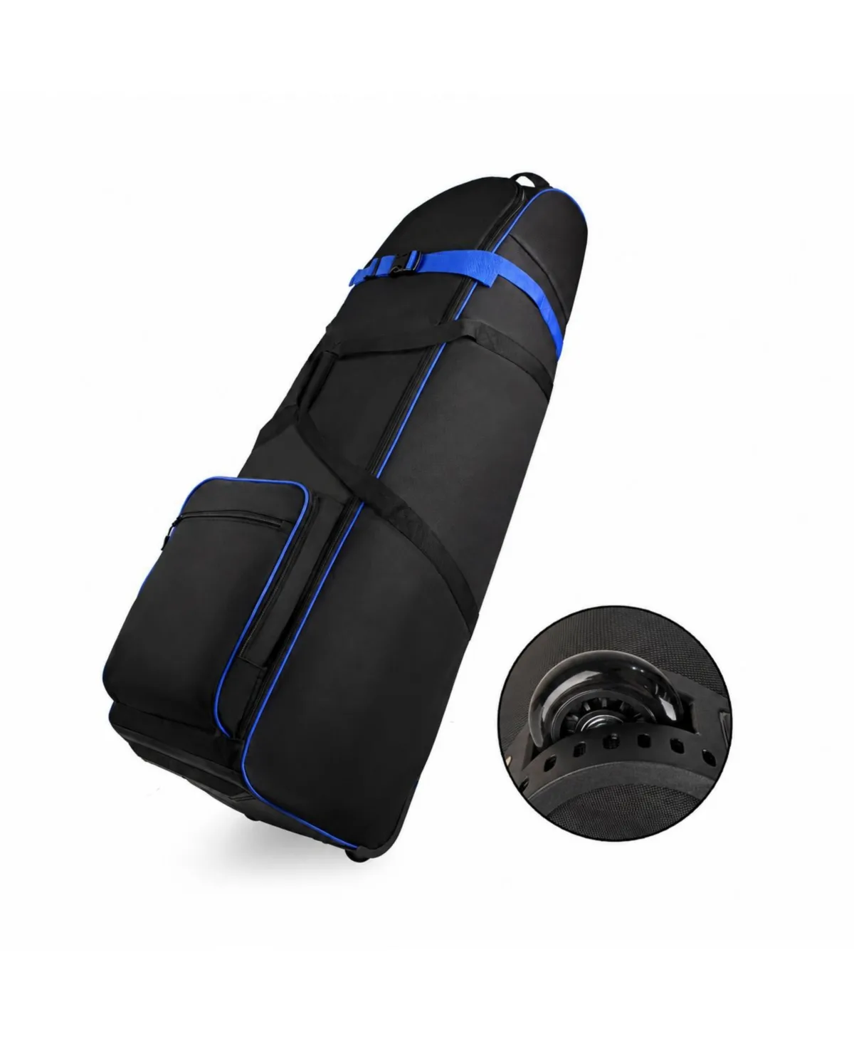 Heavy Duty Water Resistant Golf Travel Bag with Rolling Wheels Padded Club Protection by Furlihong