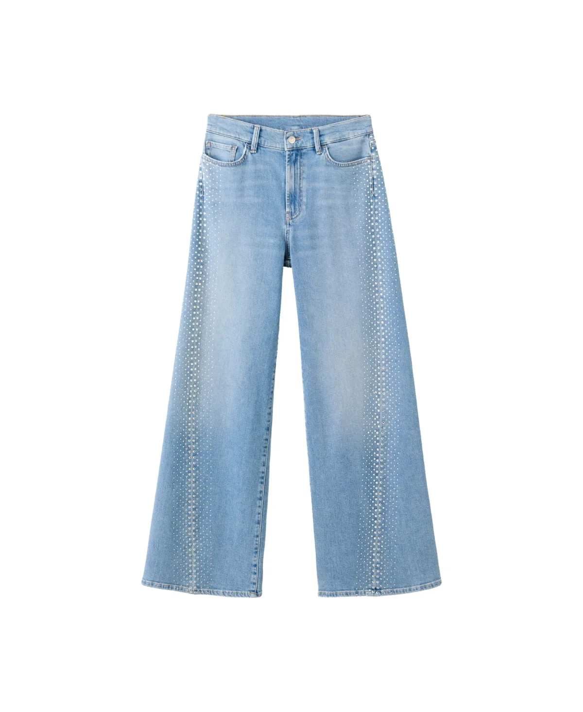 Sparkly Wide-Leg Jeans by Mango