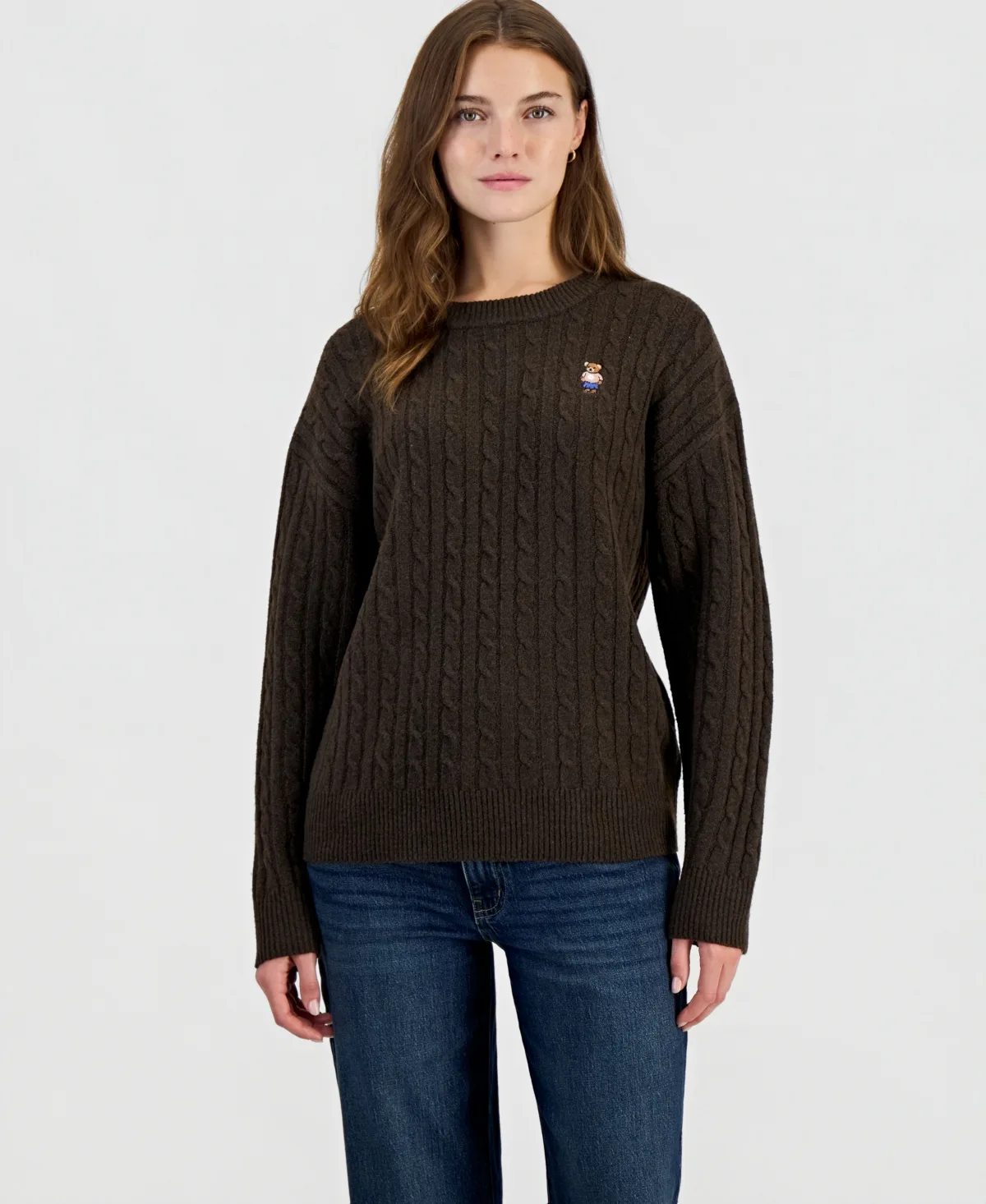 Novelty Bear Cable-Knit Sweater by Hooked Up by Iot