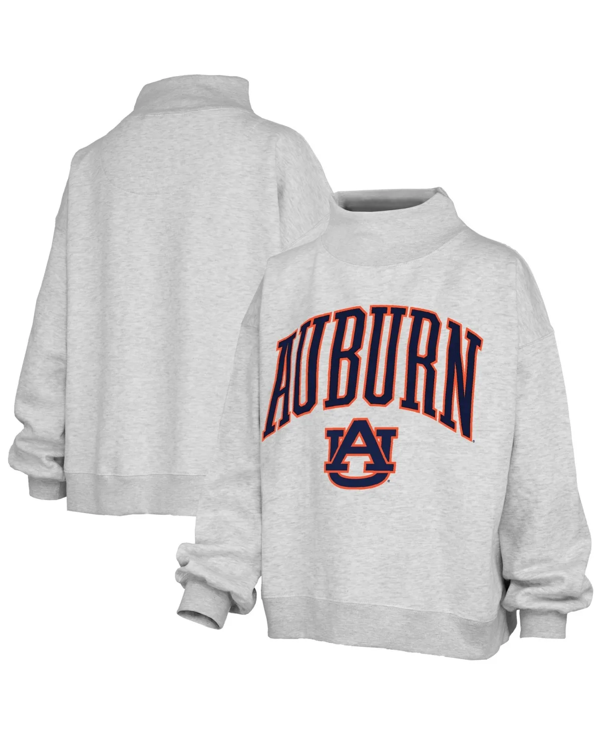 Auburn Tigers Nelson Texture Lingo Mock Neck Fleece Sweatshirt