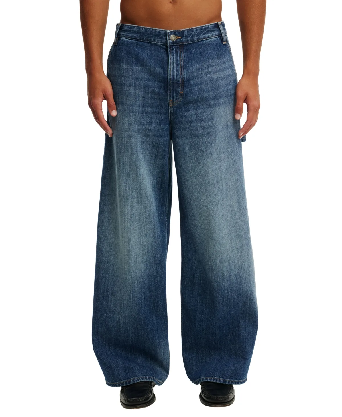 Ultra Baggy Jean Wide-Leg Rigid-Denim Jeans by Cotton on