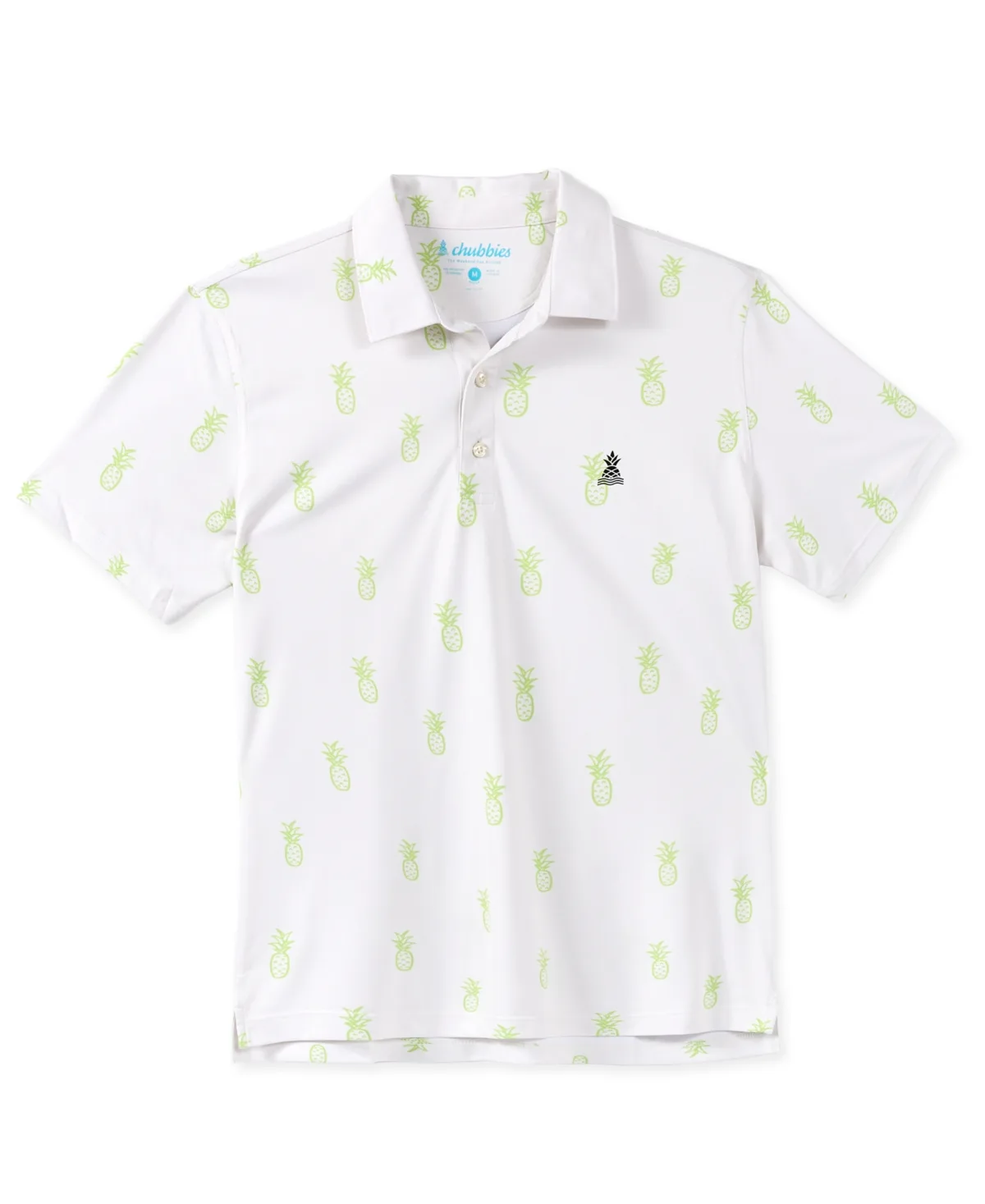 Nightfruit Short-Sleeve Pineapple-Print Polo Shirt by Chubbies