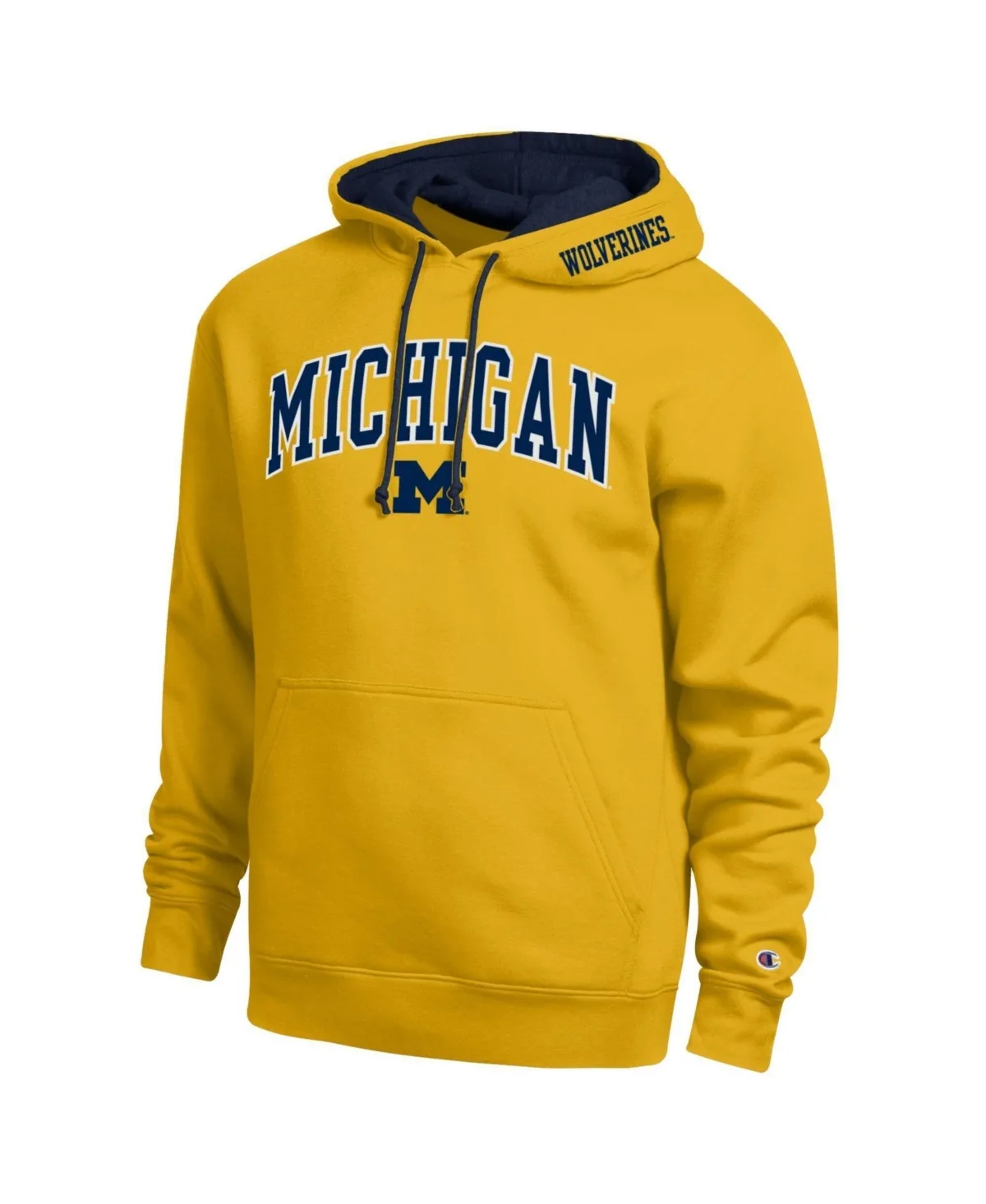 Michigan Wolverines Arch Tackle Twill Hoodie by Champion