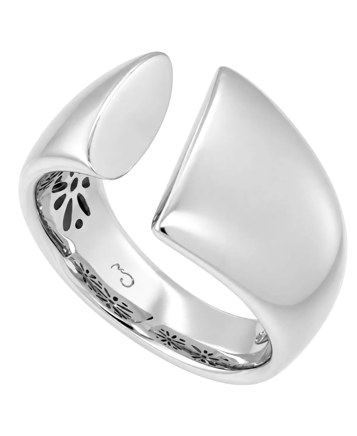 Silver, Gold Plated Brass Slit Top Ring by And Now This