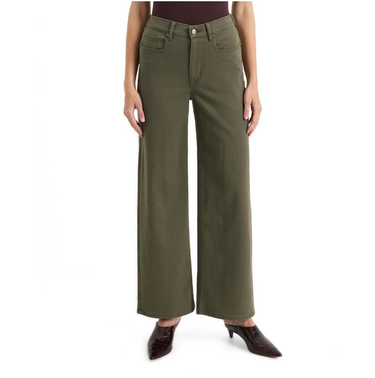 Organic Cotton All-Day Twill Wide Leg Pant by Pact