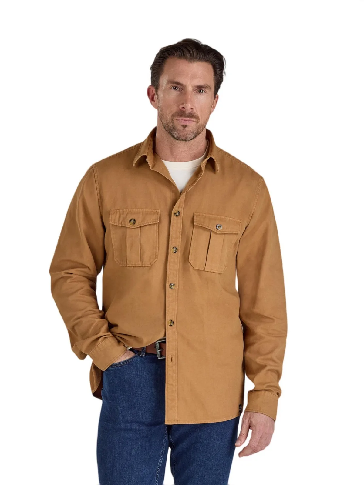 Garment Dyed Canvas Shacket by Raging Bull