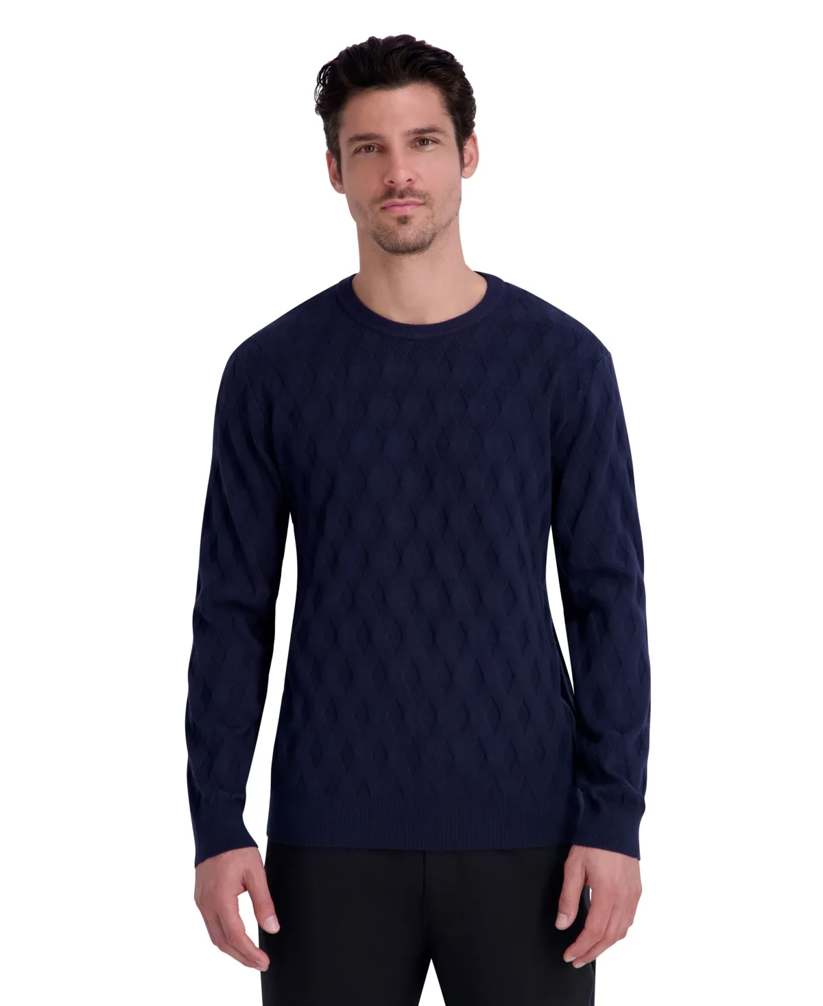 Diamond Texture Crewneck Sweater by Karl Lagerfeld