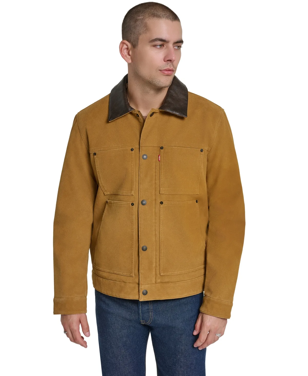 Classic-Fit Laydown-Collar Faux Suede Jacket by Levi's