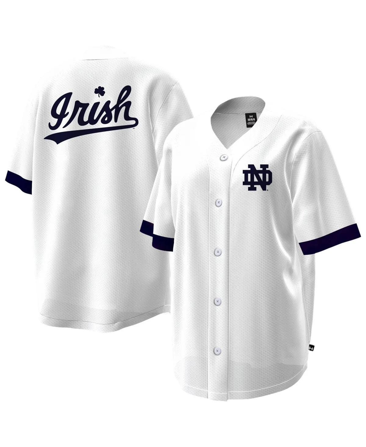 Notre Dame Fighting Irish V-Neck Open Hole Mesh Baseball Jersey by Under Armour