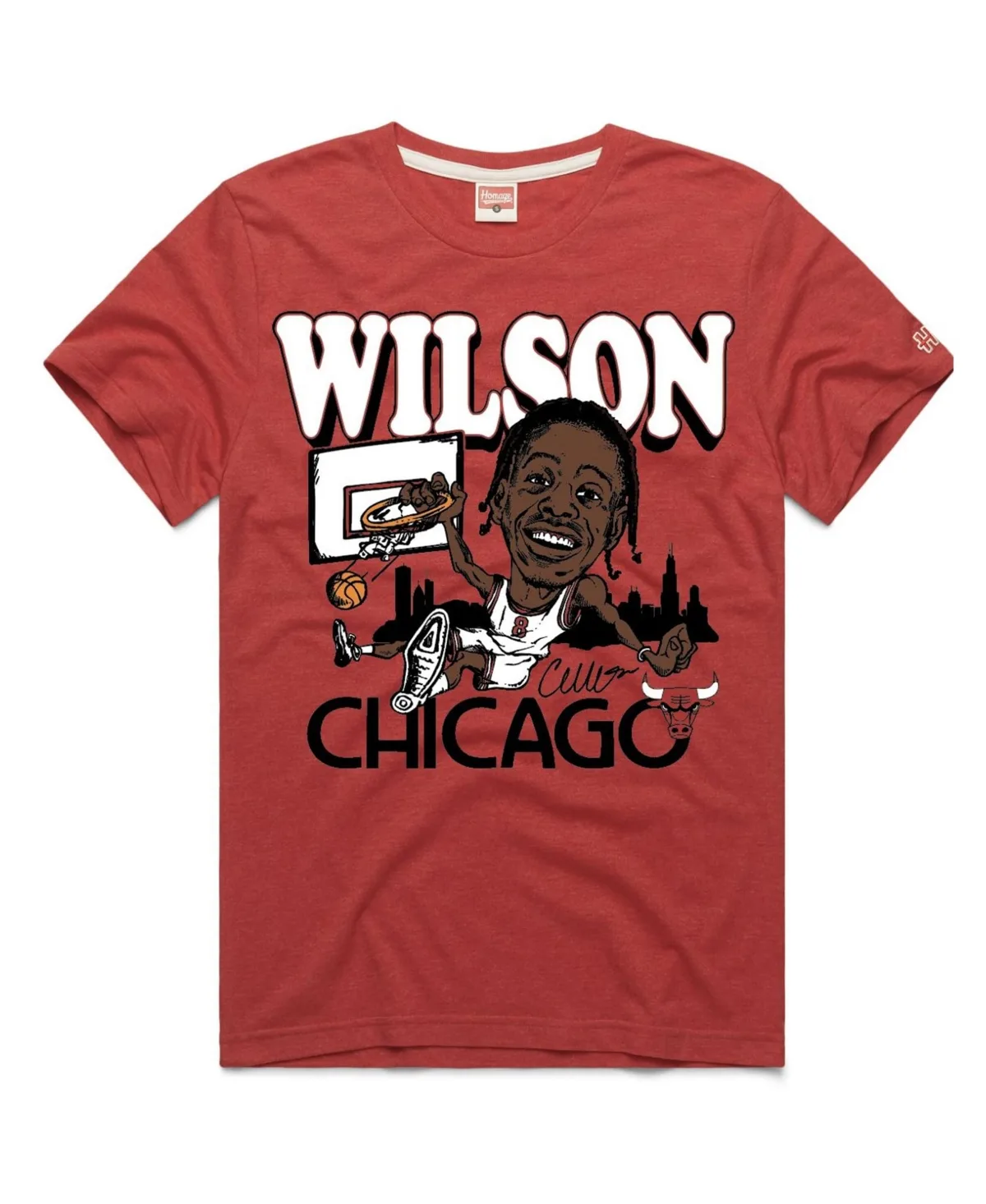 Caleb Wilson Chicago Bulls Rookie Tri-Blend T-Shirt by Homage