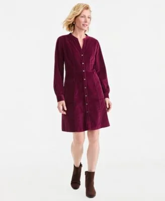 Long Sleeve Corduroy Dress by Style & Co
