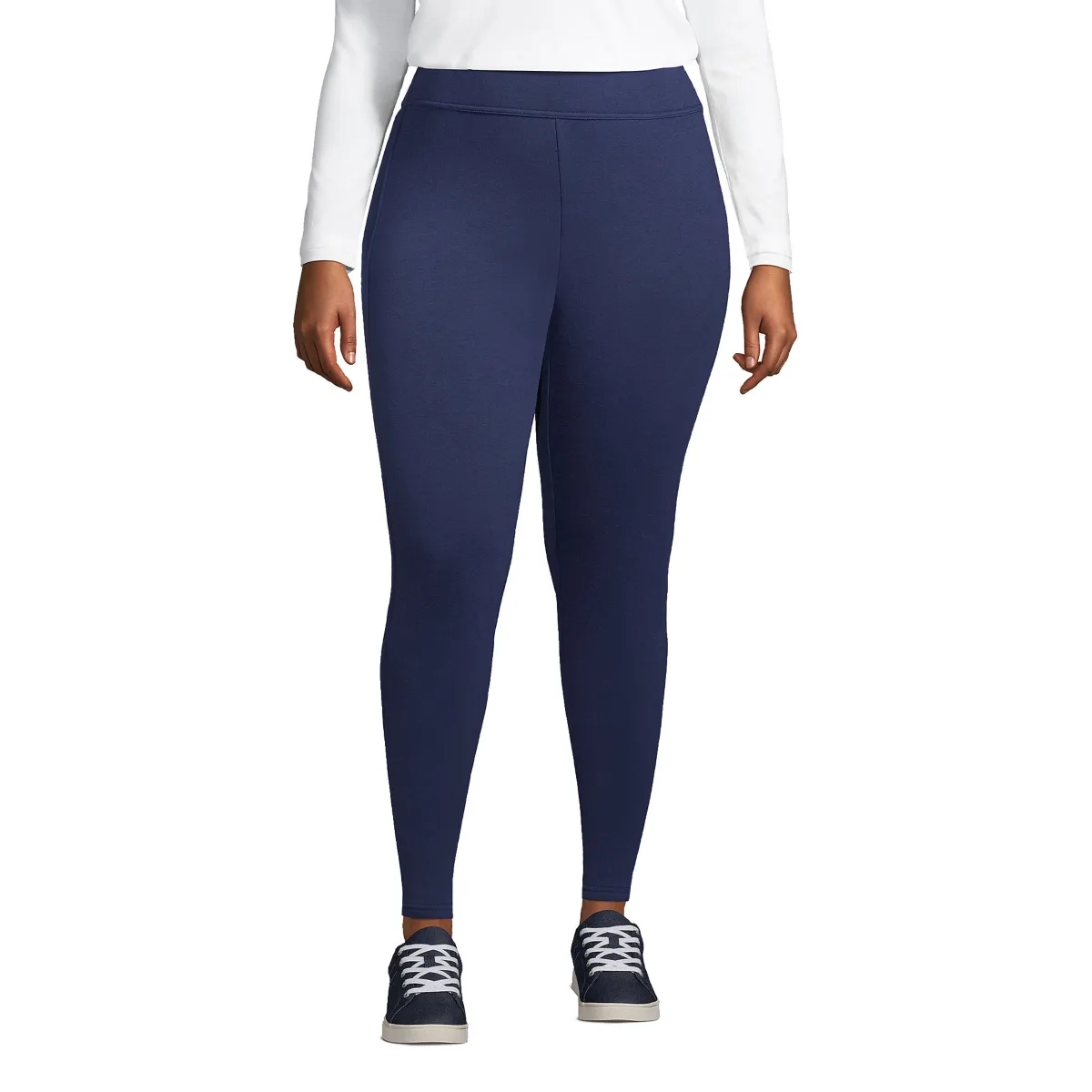 High Rise Serious Sweats Fleece Lined Pocket Leggings by Lands' End