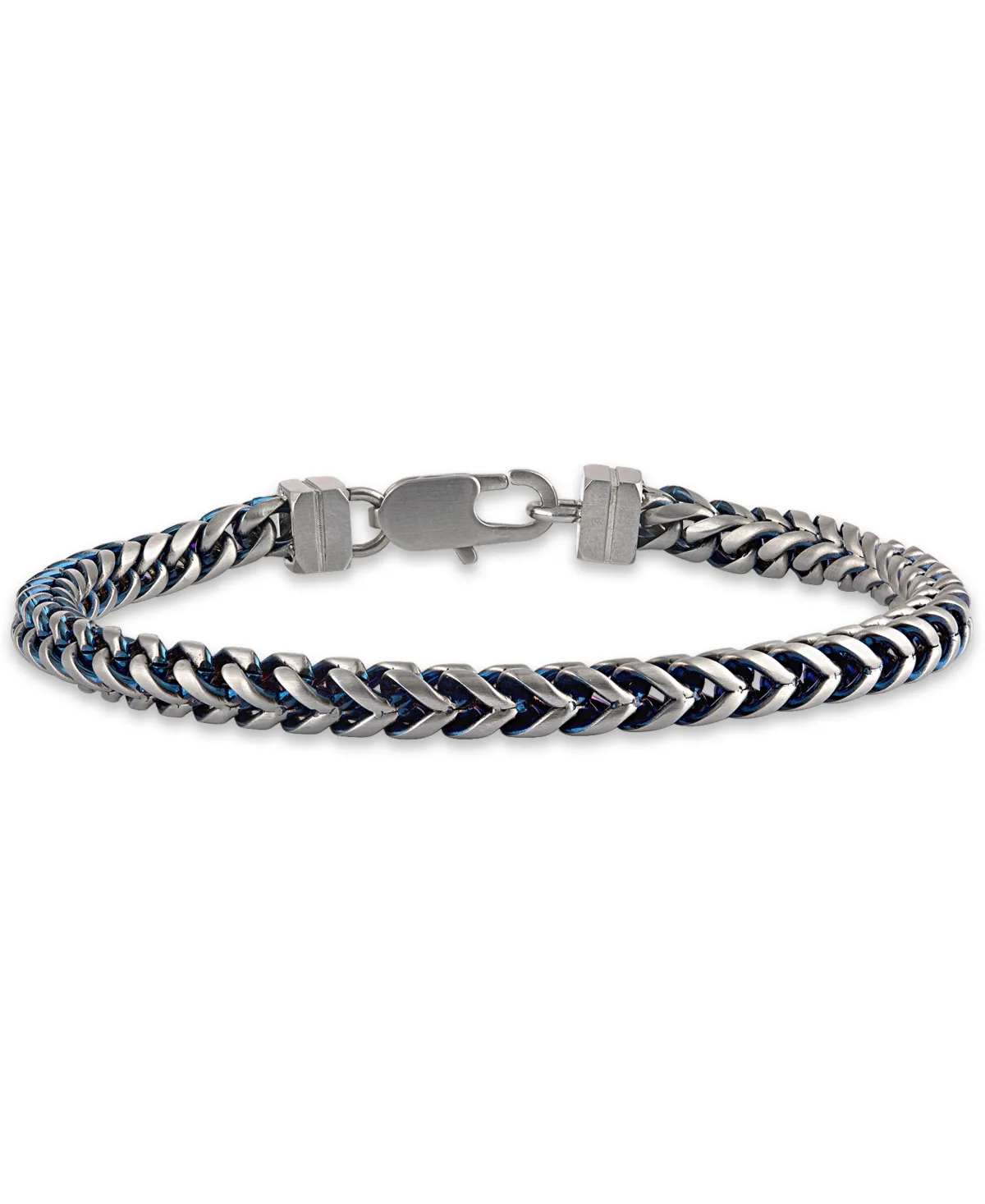 Blue Ion-Plated Stainless Steel Chain 7.5 Bracelet (8mm) by Esquire Mens Jewelry