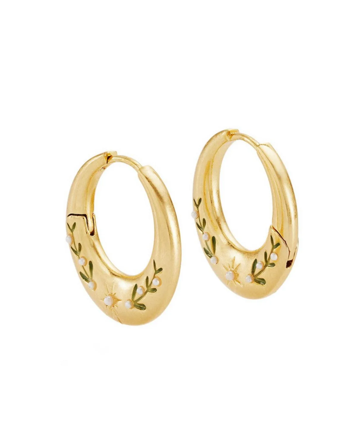 Niva Mistletoe Hoop Earrings