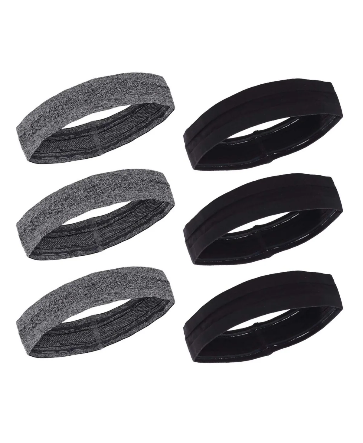 6 Pack Non Slip Silicone Workout Headbands Adjustable Wicking Sports Hair Bands for Yoga Running Gym Fitness by Peneyon
