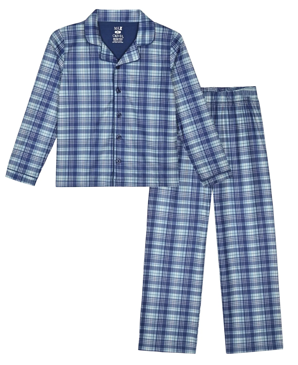 Plaid Flannel Pajamas, 2-Piece Set by Max & Olivia