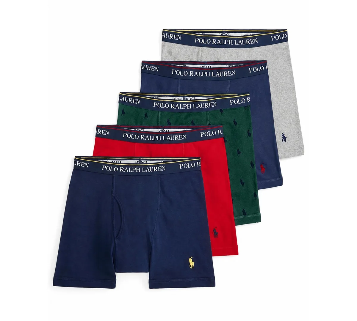 Classic Fit Cotton Boxer Briefs, 5-Pack by Polo Ralph Lauren