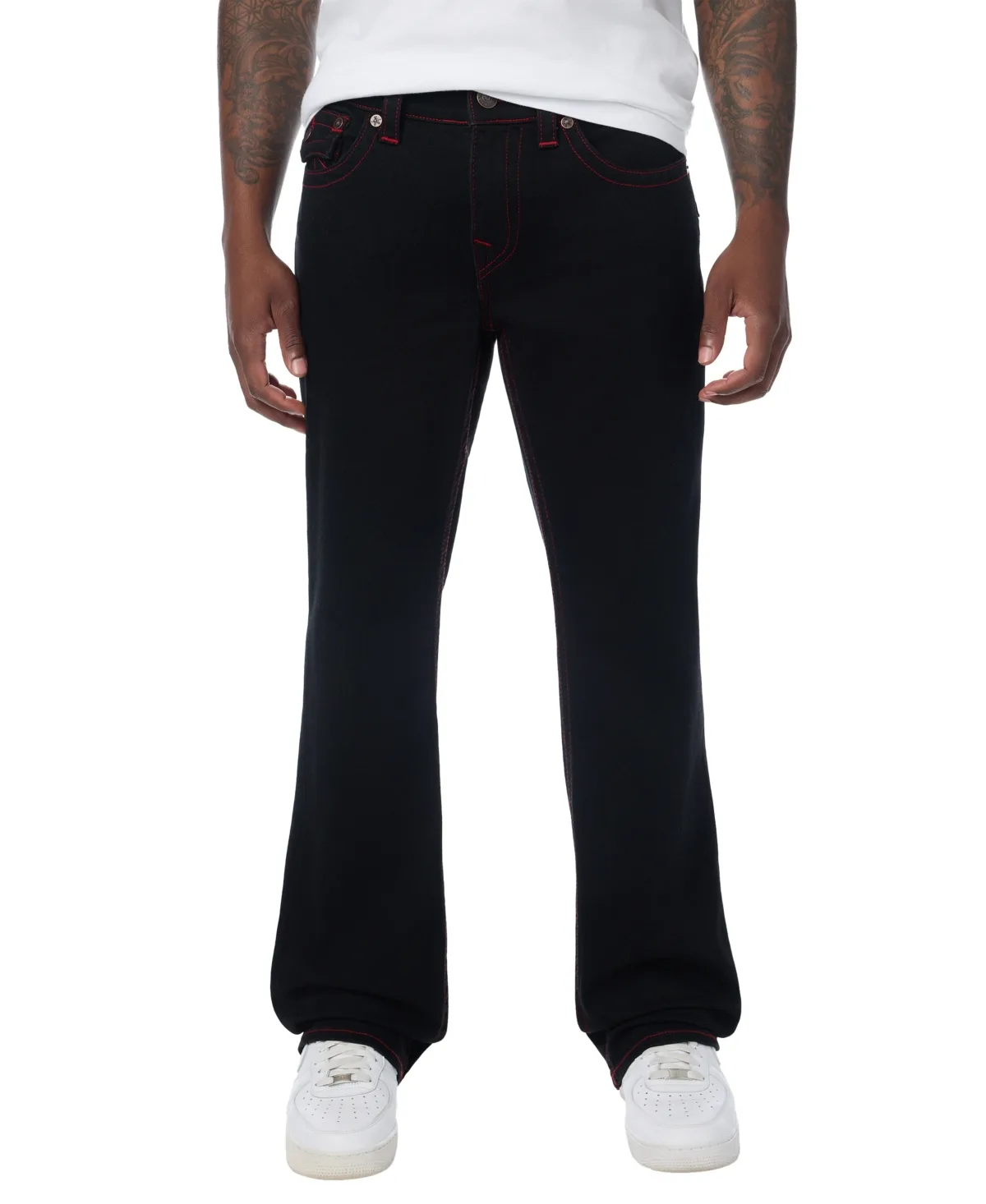Billy Logo-Script Flap Bootcut Jeans by True Religion