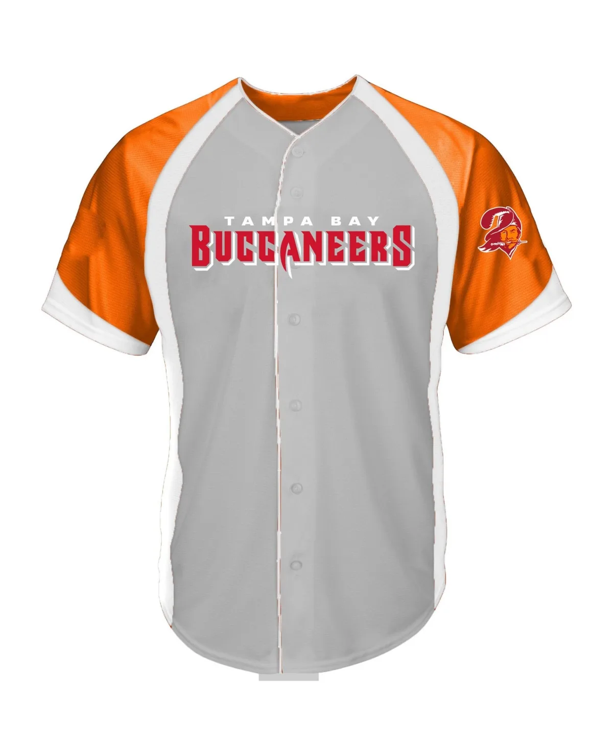 Tampa Bay Buccaneers Button-Up Raglan Fashion Top by Fanatics