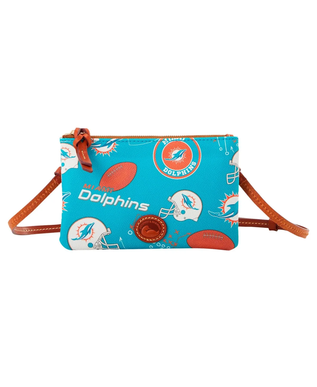 Miami Dolphins Top Zip Crossbody Purse by Dooney & Bourke