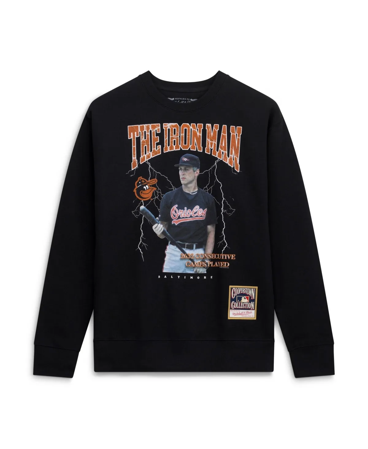 Cal Ripken Jr. Baltimore Orioles Cooperstown Collection Nickname Player Graphic Sweatshirt by Mitchell & Ness