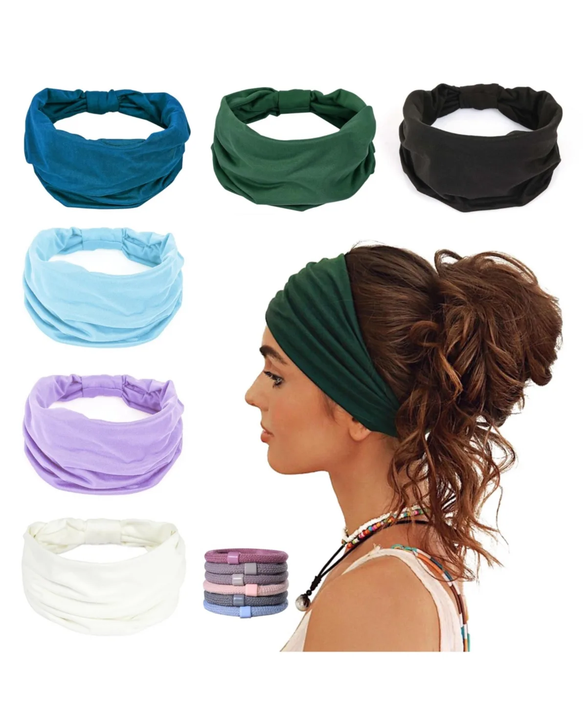 Wide Non-Slip Knotted Headbands